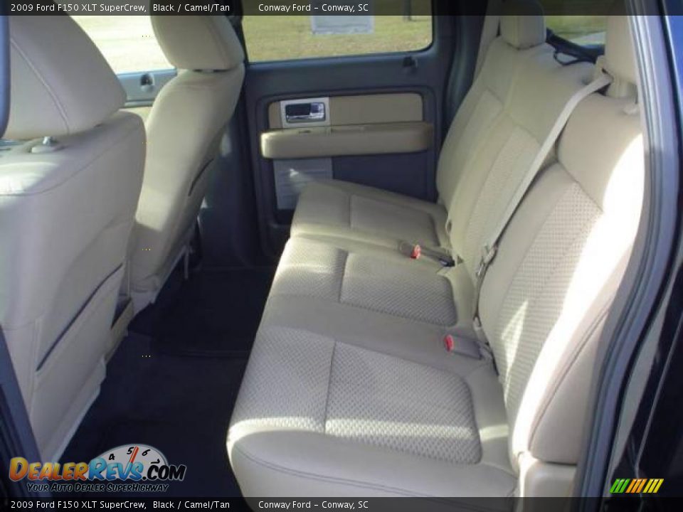 2009 Ford F150 XLT SuperCrew Black / Camel/Tan Photo #18