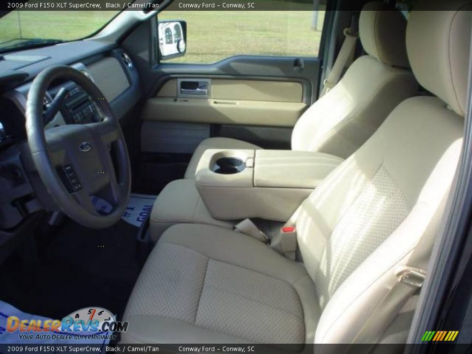 2009 Ford F150 XLT SuperCrew Black / Camel/Tan Photo #19