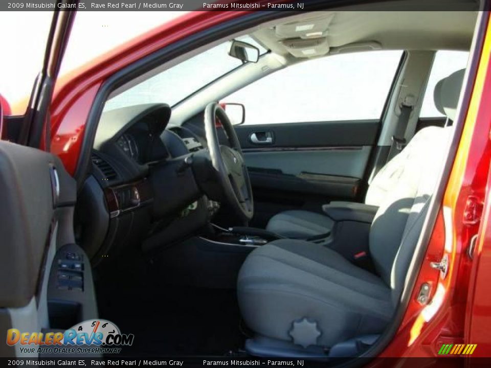 2009 Mitsubishi Galant ES Rave Red Pearl / Medium Gray Photo #9
