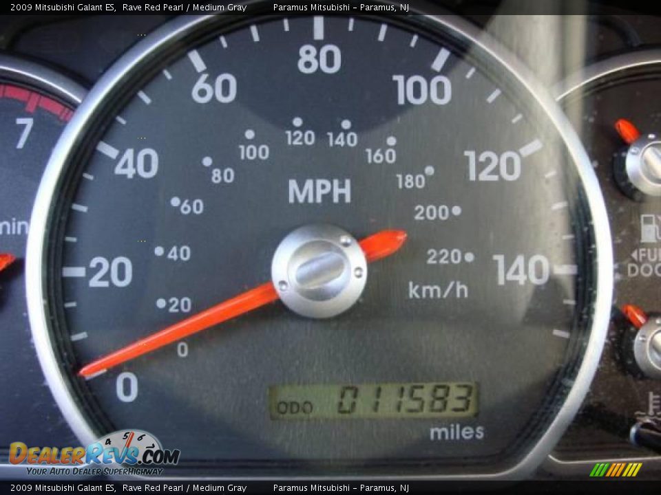 2009 Mitsubishi Galant ES Rave Red Pearl / Medium Gray Photo #12