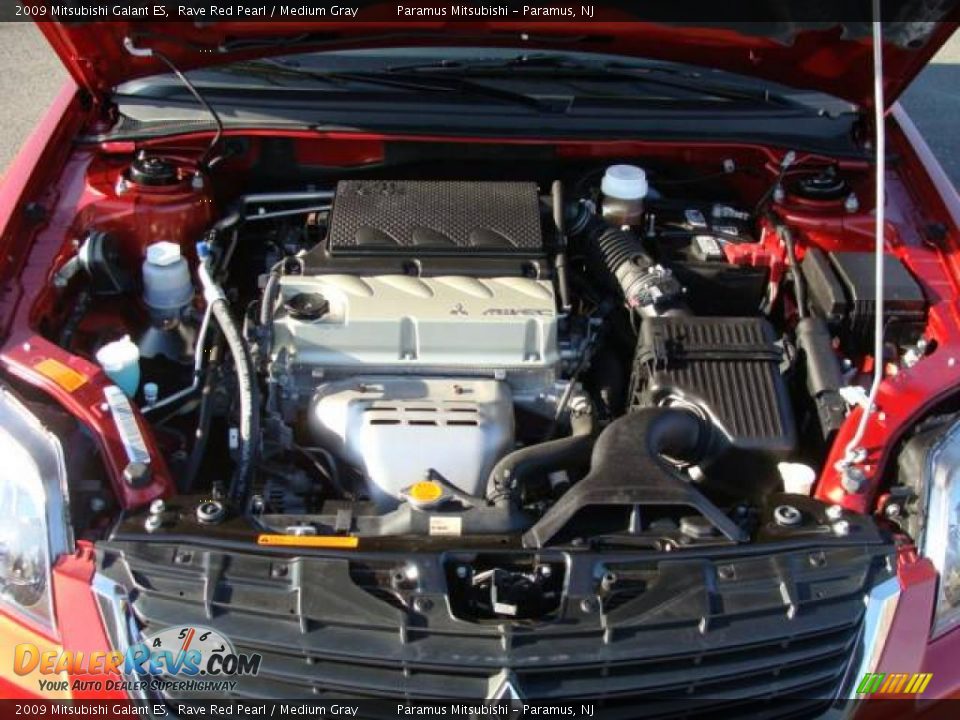 2009 Mitsubishi Galant ES Rave Red Pearl / Medium Gray Photo #15
