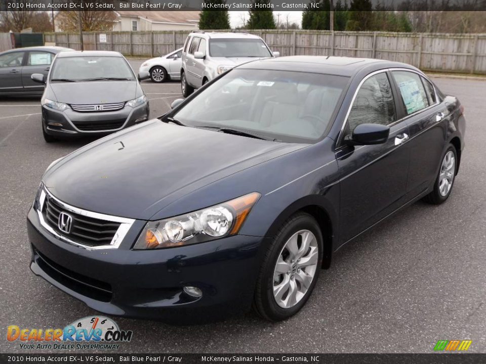 2010 Honda Accord EX-L V6 Sedan Bali Blue Pearl / Gray Photo #1