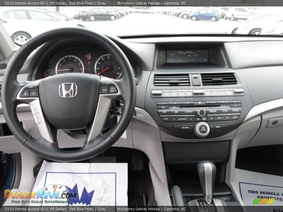 2010 Honda Accord EX-L V6 Sedan Bali Blue Pearl / Gray Photo #13