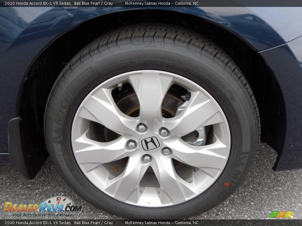 2010 Honda Accord EX-L V6 Sedan Bali Blue Pearl / Gray Photo #22