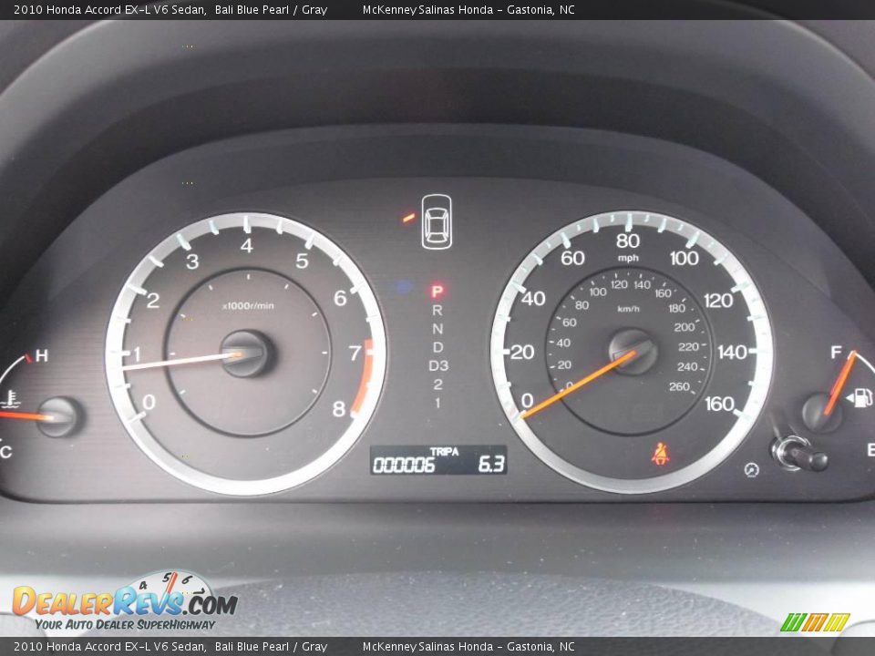 2010 Honda Accord EX-L V6 Sedan Bali Blue Pearl / Gray Photo #25