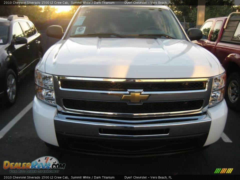 2010 Chevrolet Silverado 1500 LS Crew Cab Summit White / Dark Titanium Photo #2