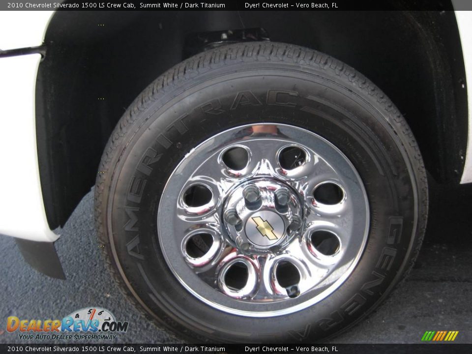 2010 Chevrolet Silverado 1500 LS Crew Cab Summit White / Dark Titanium Photo #3