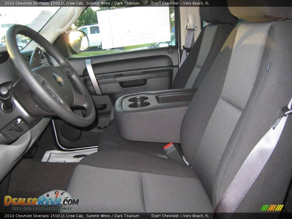 2010 Chevrolet Silverado 1500 LS Crew Cab Summit White / Dark Titanium Photo #5