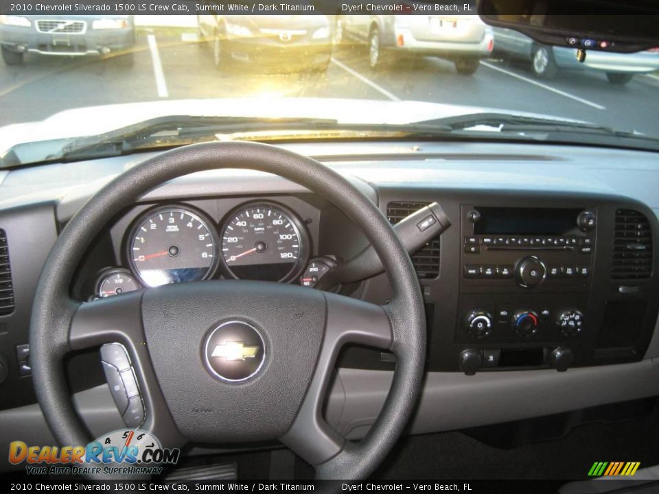 2010 Chevrolet Silverado 1500 LS Crew Cab Summit White / Dark Titanium Photo #7