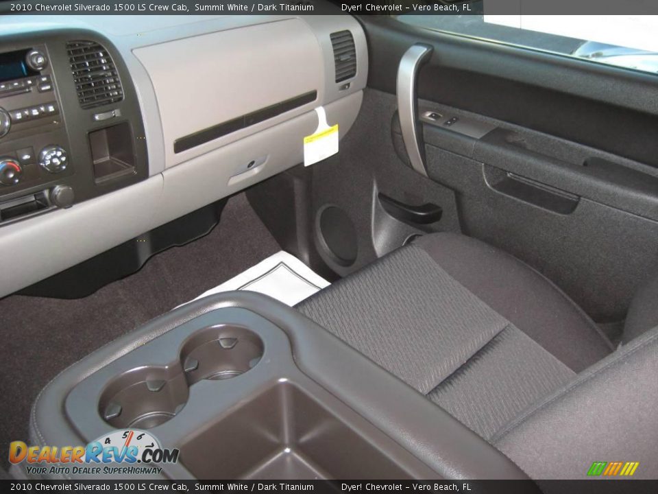 2010 Chevrolet Silverado 1500 LS Crew Cab Summit White / Dark Titanium Photo #8