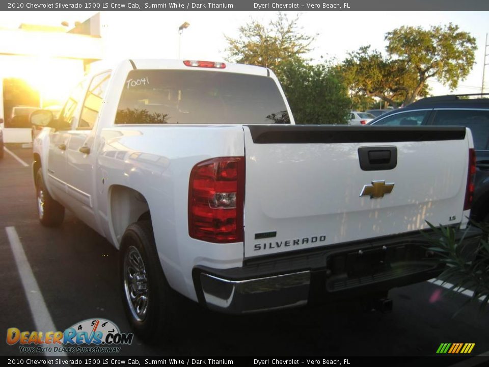 2010 Chevrolet Silverado 1500 LS Crew Cab Summit White / Dark Titanium Photo #9
