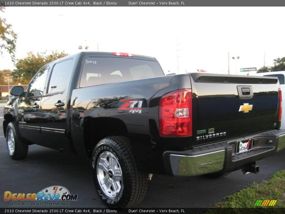 2010 Chevrolet Silverado 1500 LT Crew Cab 4x4 Black / Ebony Photo #4