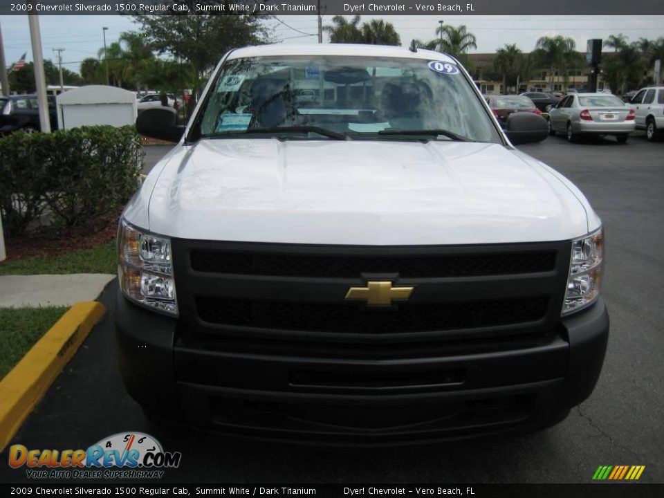 2009 Chevrolet Silverado 1500 Regular Cab Summit White / Dark Titanium Photo #2