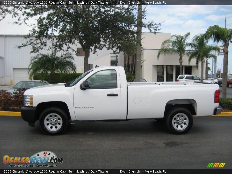 2009 Chevrolet Silverado 1500 Regular Cab Summit White / Dark Titanium Photo #3