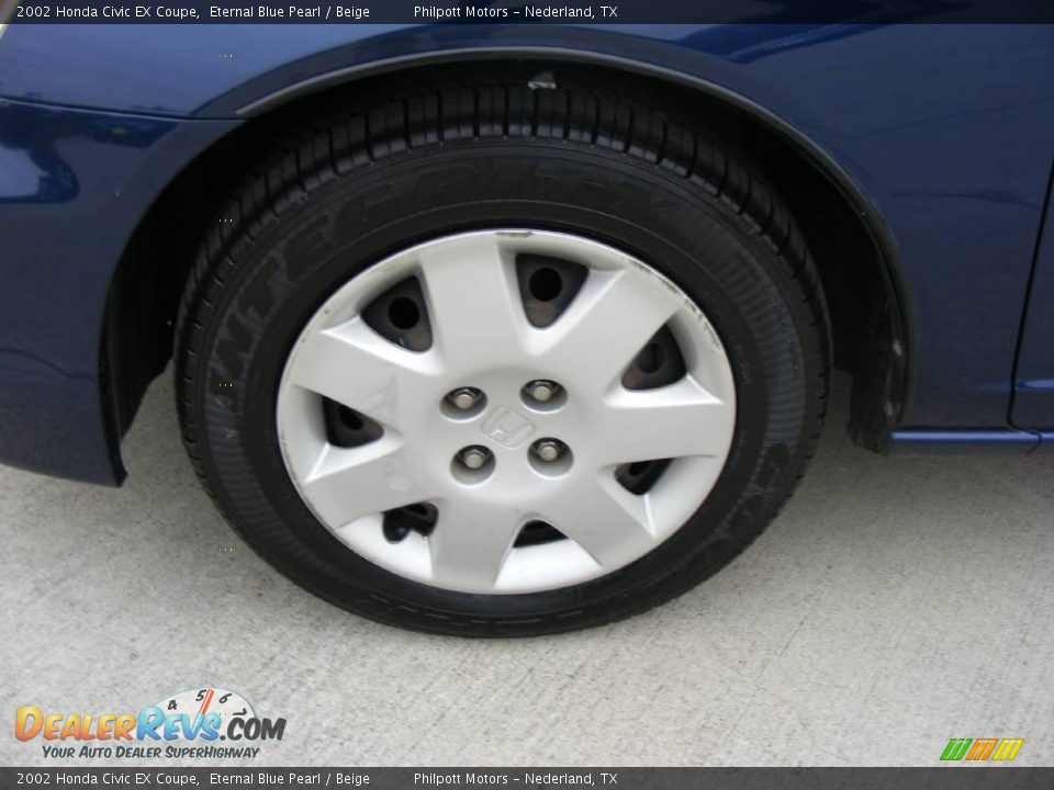 2002 Honda Civic EX Coupe Eternal Blue Pearl / Beige Photo #12