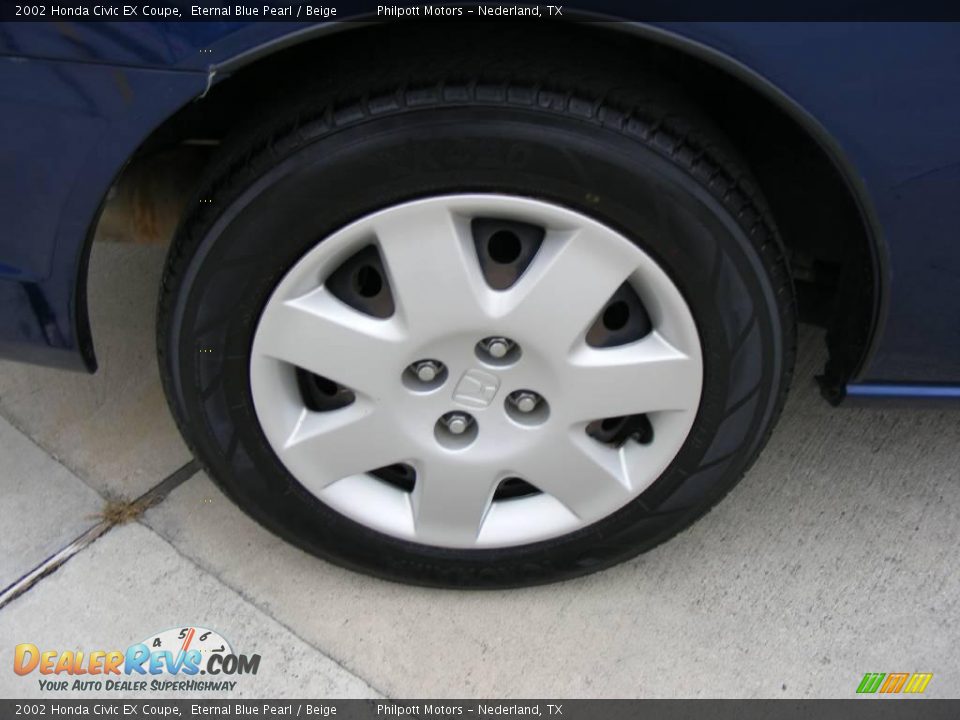 2002 Honda Civic EX Coupe Eternal Blue Pearl / Beige Photo #14