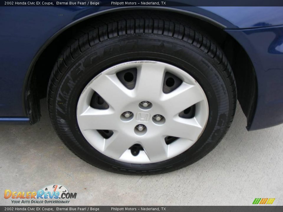 2002 Honda Civic EX Coupe Eternal Blue Pearl / Beige Photo #15