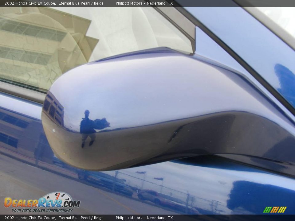 2002 Honda Civic EX Coupe Eternal Blue Pearl / Beige Photo #16