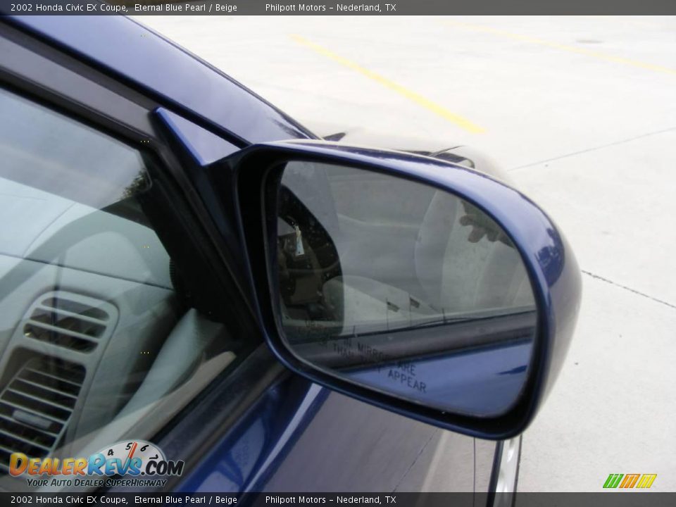 2002 Honda Civic EX Coupe Eternal Blue Pearl / Beige Photo #17