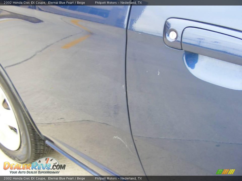 2002 Honda Civic EX Coupe Eternal Blue Pearl / Beige Photo #19