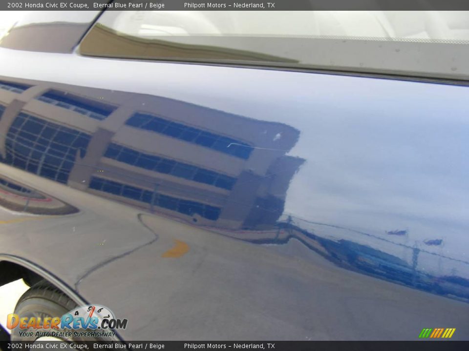 2002 Honda Civic EX Coupe Eternal Blue Pearl / Beige Photo #20