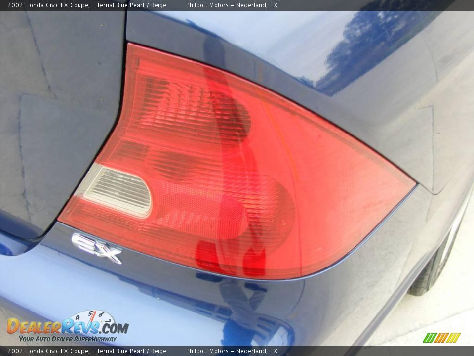 2002 Honda Civic EX Coupe Eternal Blue Pearl / Beige Photo #21