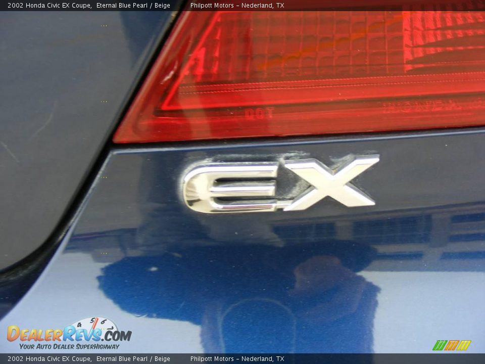 2002 Honda Civic EX Coupe Eternal Blue Pearl / Beige Photo #22