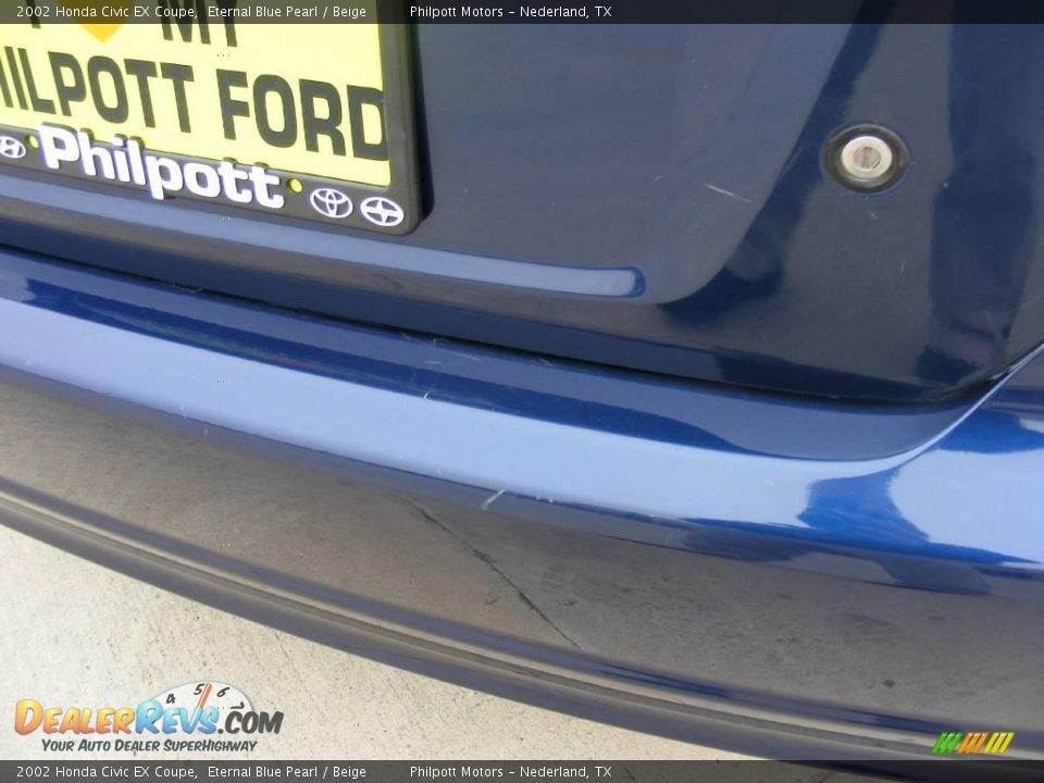 2002 Honda Civic EX Coupe Eternal Blue Pearl / Beige Photo #23