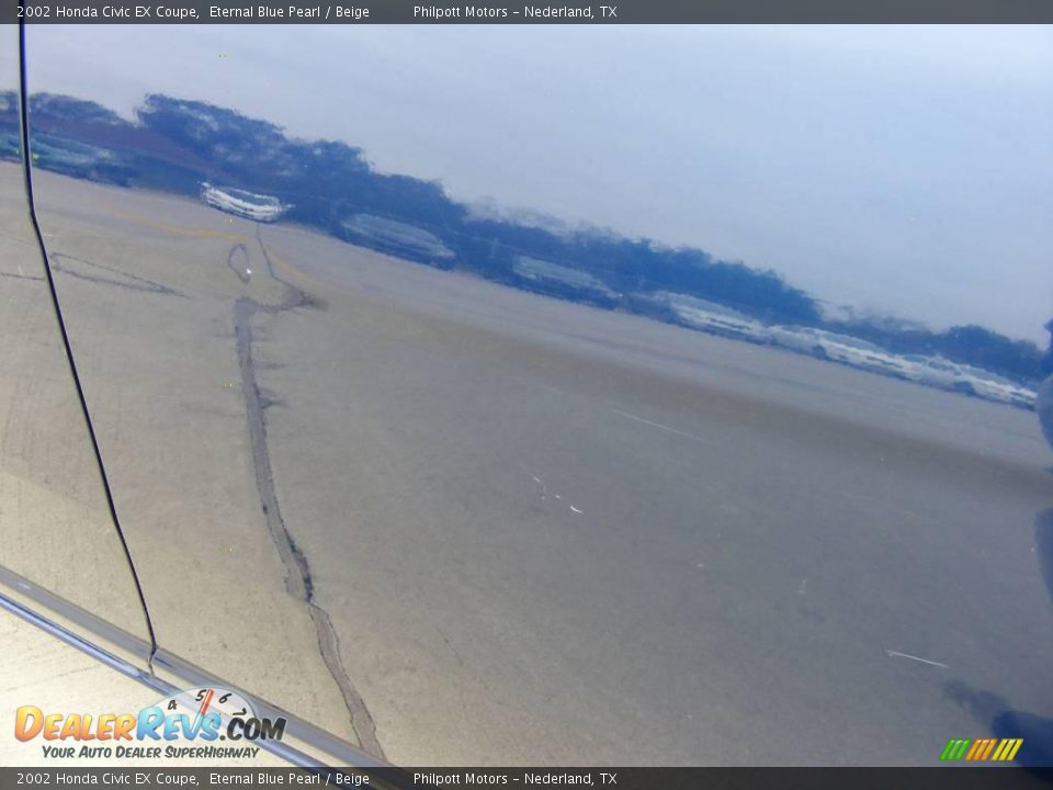 2002 Honda Civic EX Coupe Eternal Blue Pearl / Beige Photo #25