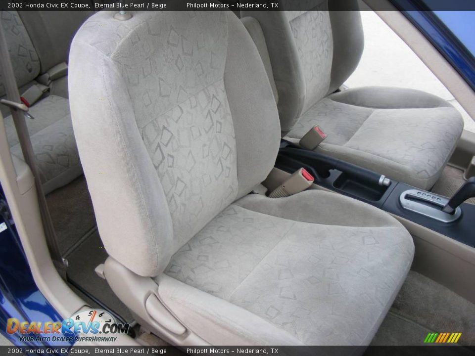 2002 Honda Civic EX Coupe Eternal Blue Pearl / Beige Photo #30