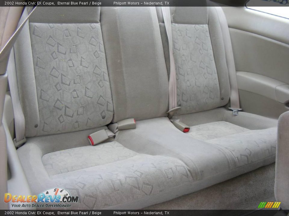 2002 Honda Civic EX Coupe Eternal Blue Pearl / Beige Photo #31