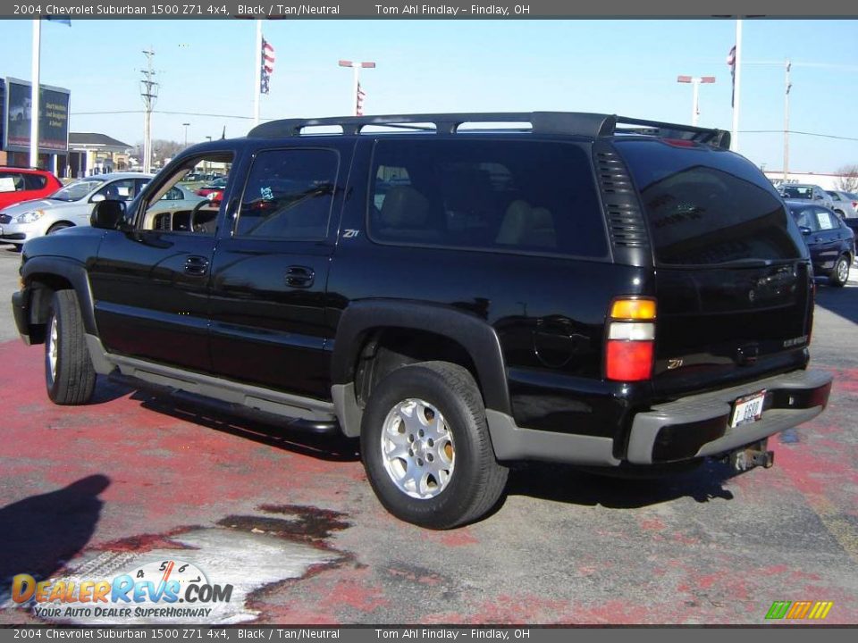 2004 Chevrolet Suburban 1500 Z71 4x4 Black / Tan/Neutral Photo #3