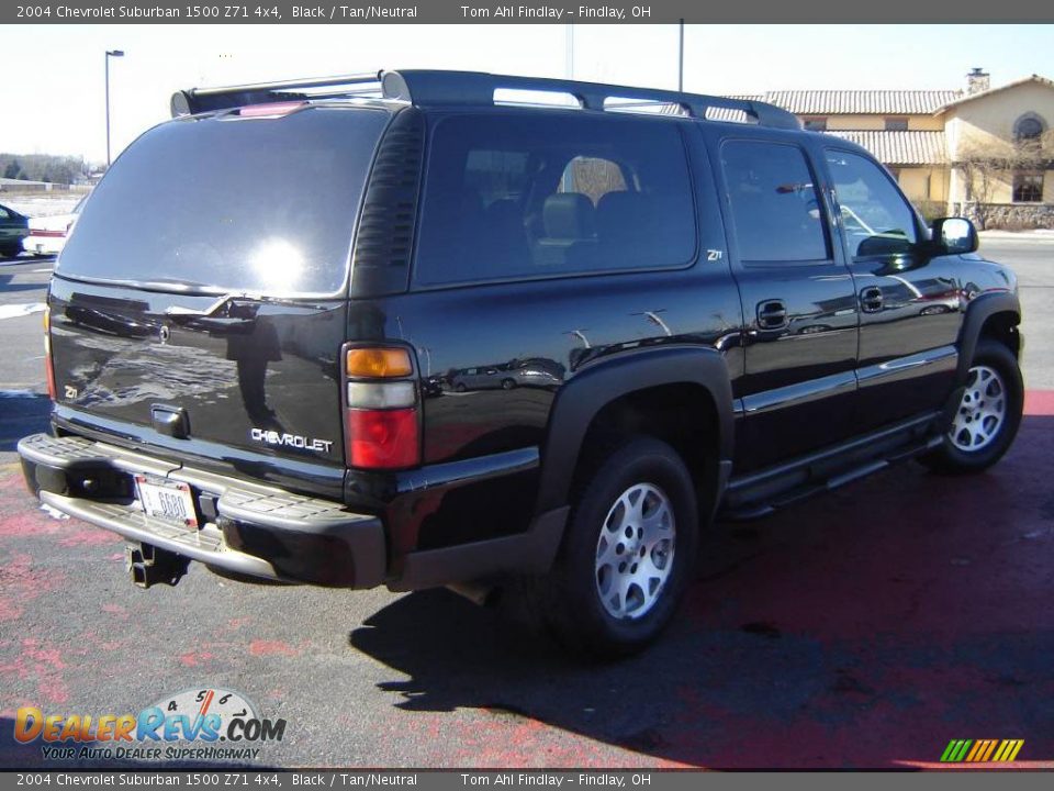 2004 Chevrolet Suburban 1500 Z71 4x4 Black / Tan/Neutral Photo #5