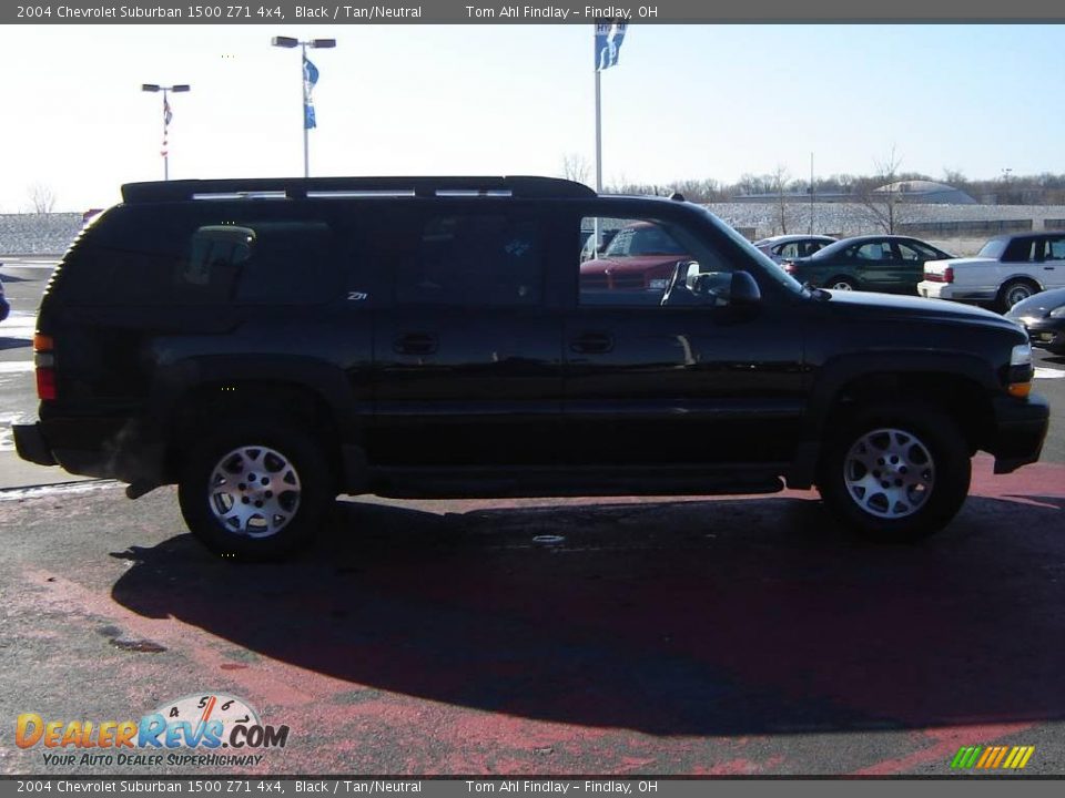 2004 Chevrolet Suburban 1500 Z71 4x4 Black / Tan/Neutral Photo #6