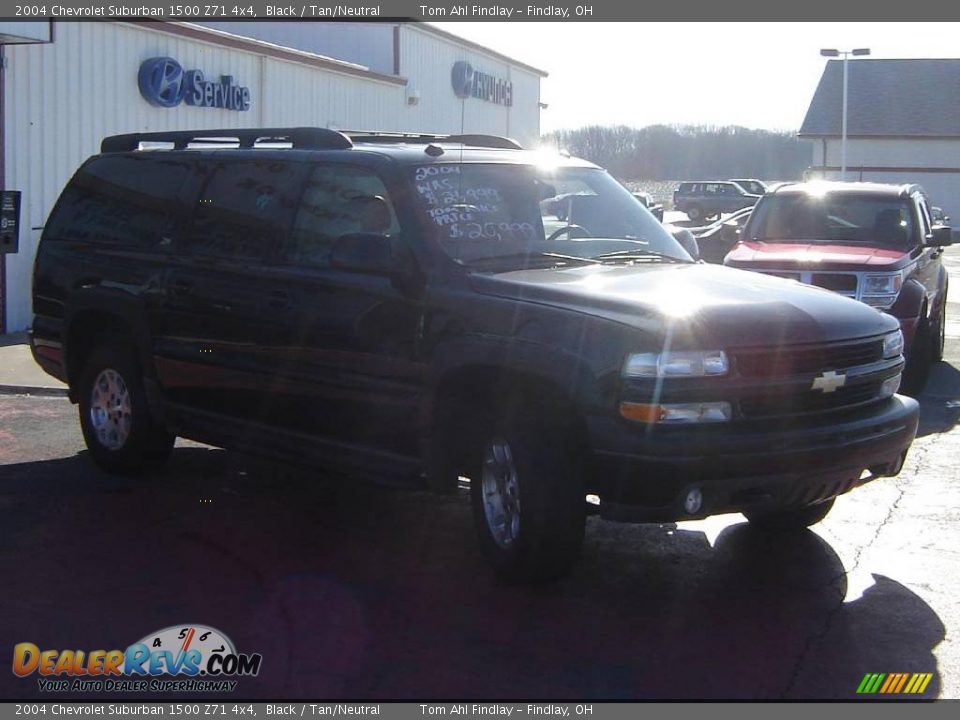 2004 Chevrolet Suburban 1500 Z71 4x4 Black / Tan/Neutral Photo #7