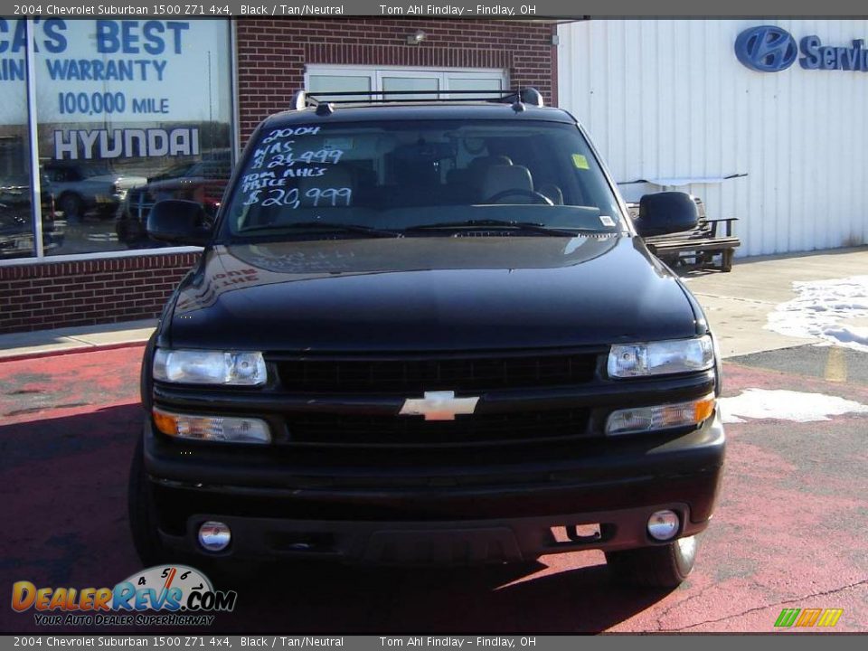 2004 Chevrolet Suburban 1500 Z71 4x4 Black / Tan/Neutral Photo #8