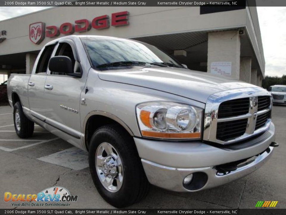 2006 Dodge Ram 3500 SLT Quad Cab Bright Silver Metallic / Medium Slate Gray Photo #1