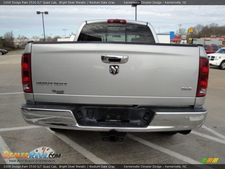 2006 Dodge Ram 3500 SLT Quad Cab Bright Silver Metallic / Medium Slate Gray Photo #4