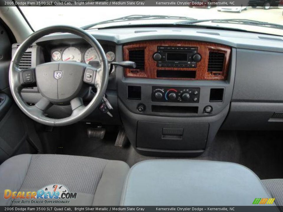 2006 Dodge Ram 3500 SLT Quad Cab Bright Silver Metallic / Medium Slate Gray Photo #14