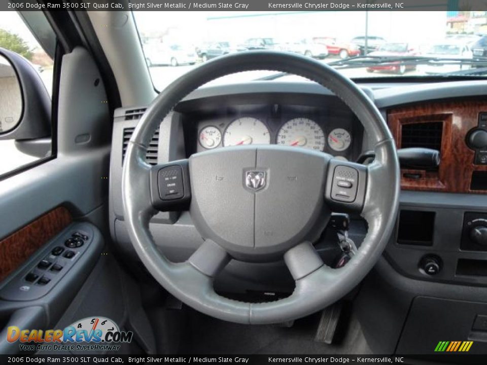 2006 Dodge Ram 3500 SLT Quad Cab Bright Silver Metallic / Medium Slate Gray Photo #17