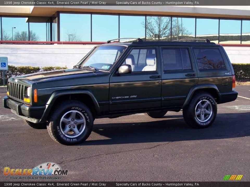 1998 Jeep Cherokee Classic 4x4 Emerald Green Pearl / Mist Gray Photo #3