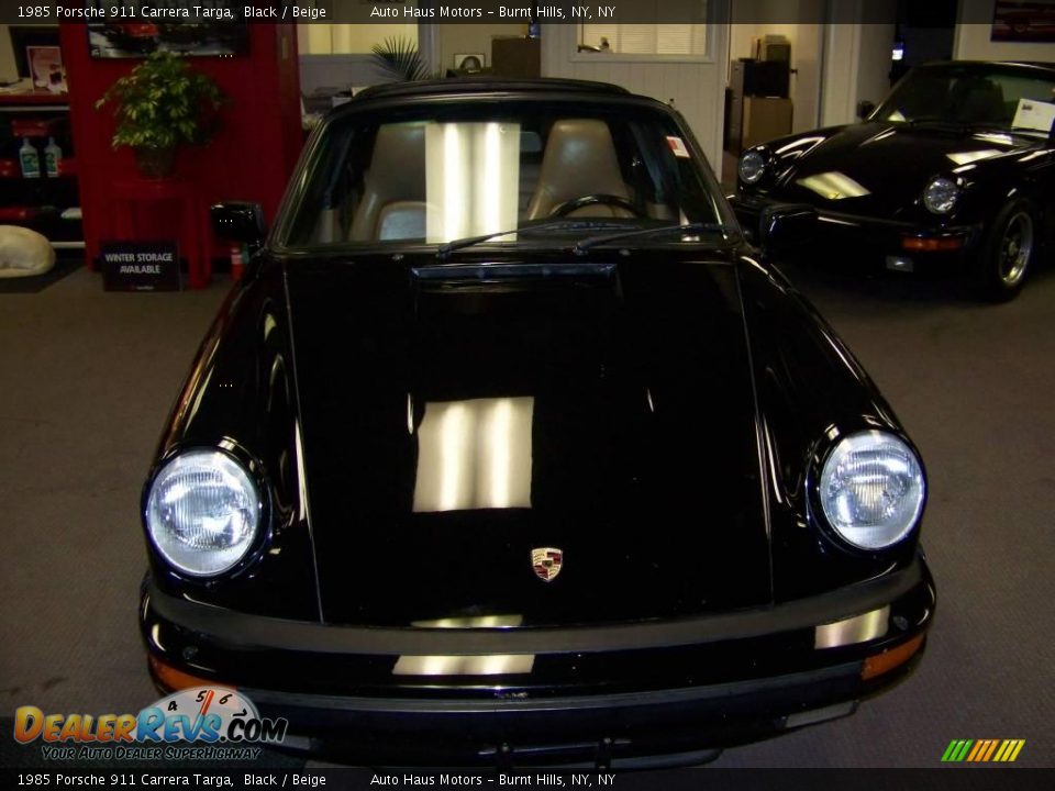 1985 Porsche 911 Carrera Targa Black / Beige Photo #2