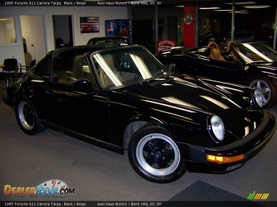 1985 Porsche 911 Carrera Targa Black / Beige Photo #3