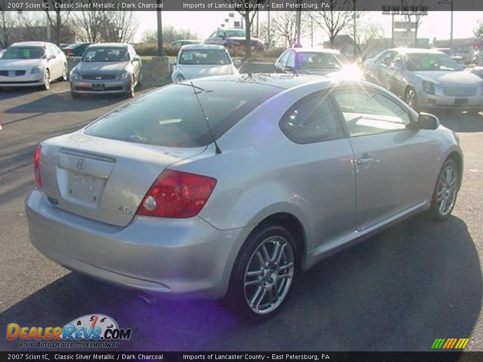 2007 Scion tC Classic Silver Metallic / Dark Charcoal Photo #6