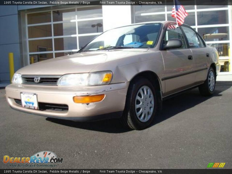 1995 Toyota Corolla DX Sedan Pebble Beige Metallic / Beige Photo #1