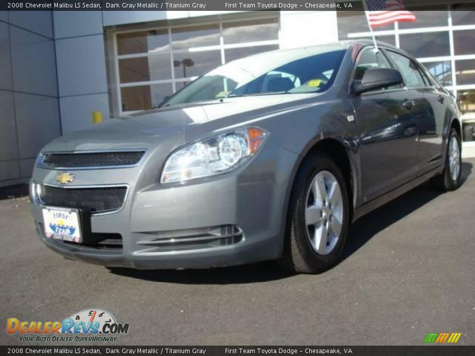 2008 Chevrolet Malibu LS Sedan Dark Gray Metallic / Titanium Gray Photo #1