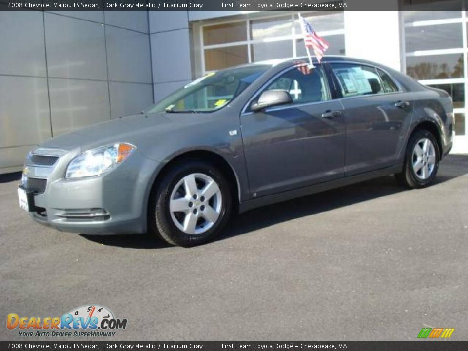 2008 Chevrolet Malibu LS Sedan Dark Gray Metallic / Titanium Gray Photo #2