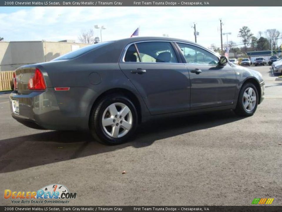 2008 Chevrolet Malibu LS Sedan Dark Gray Metallic / Titanium Gray Photo #4