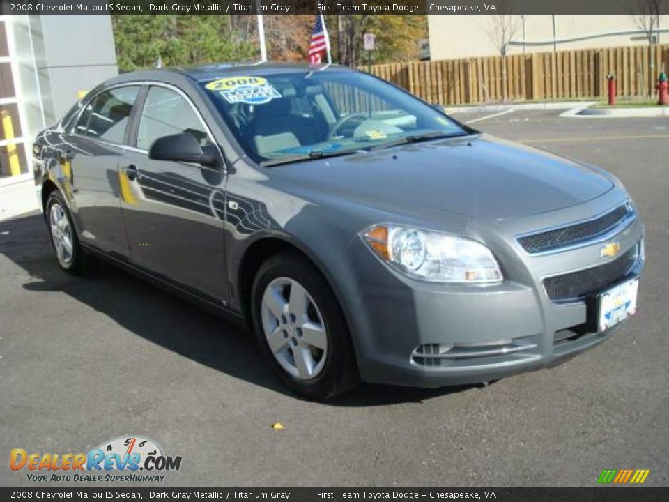 2008 Chevrolet Malibu LS Sedan Dark Gray Metallic / Titanium Gray Photo #6