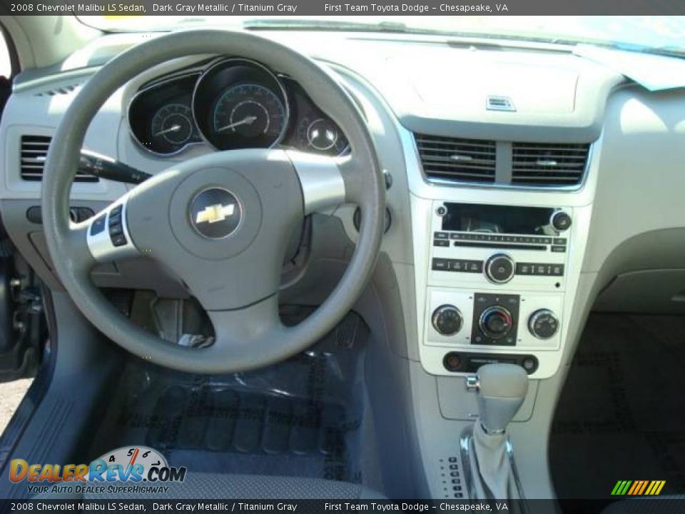 2008 Chevrolet Malibu LS Sedan Dark Gray Metallic / Titanium Gray Photo #10